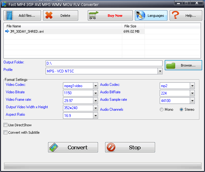 Fast MPG VCD SVCD Converter 6.0 full