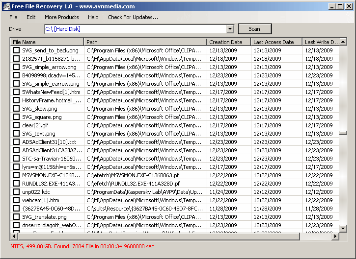 Free File Recovery screenshot